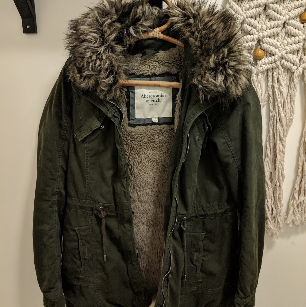 Abercrombie and Fitch Army Green Parka